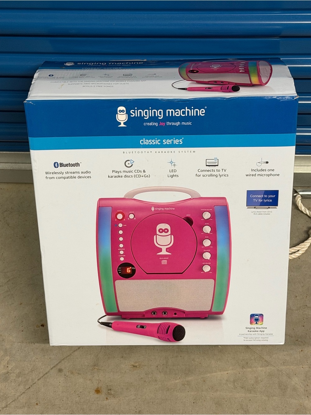 Classic Series Pink Bluetooth Karaoke System